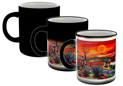 Taza Magica Arte Mejicano Pinturas Colores Paisajes M4