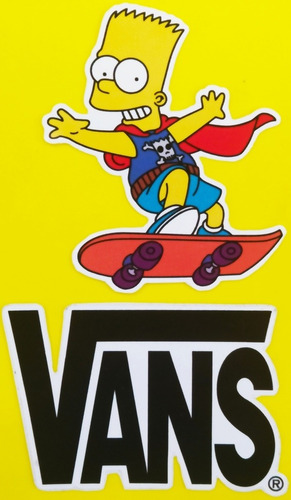 16 Calcomanías 10cm Vans Santa Cruz Billabong Simpsons Skate
