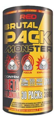 Brutal Pack Monster C Beta Alanina 30 Paks Animal Red