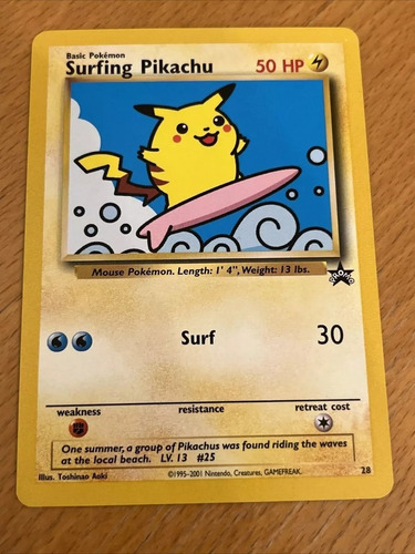 Cartas Pokemon Surfing Pikachu Promo 28