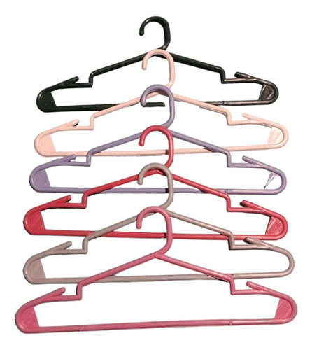 Perchas Plasticas Colores Reforzadas Pack 50 Uni Plastic-art