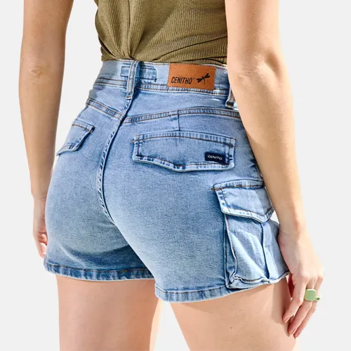 Shorts De Mujer Cargo Elastizado Tiro Alto Temporada Verano