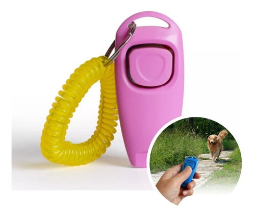 Silbato Con Clicker Entrenamiento De Perro Macota Pulsera