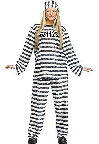 Adulto Jailhouse Honey Halloween Costume Adult Std