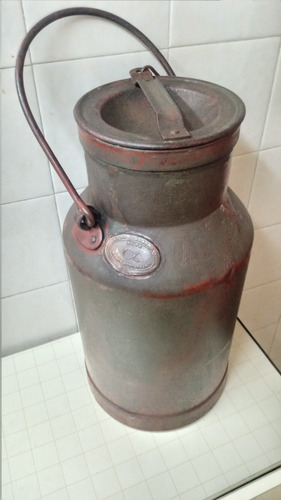 Antiguo Tarro Lechero Alfa Laval Marca Eskilstuna