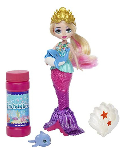 Bubblin Atlantia Mermaid Bubble Maker Doll (7-in) Con Fl5da
