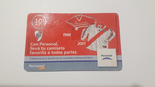 Tarjeta Telefónica Personal River Plate 2009