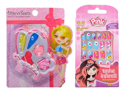 Imagem 2 de 5 de Kit Infantil C/ Maquiagem Mochila + Pop It + Esmalte Bz142
