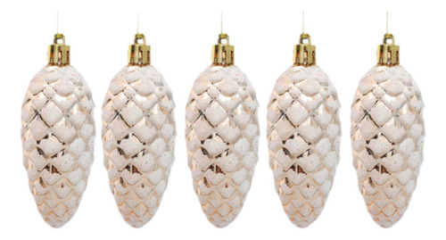 2 X 5 Piezas De Colgantes Pequeños De Piñas De Champán