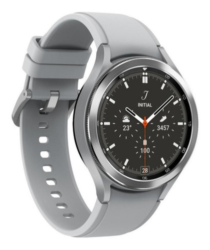 Imagen 2 de 5 de Samsung Galaxy Watch4 Classic (Bluetooth) 1.4" caja 46mm de acero inoxidable silver, malla silver de fluoroelastómero y bisel plateado de acero inoxidable SM-R890