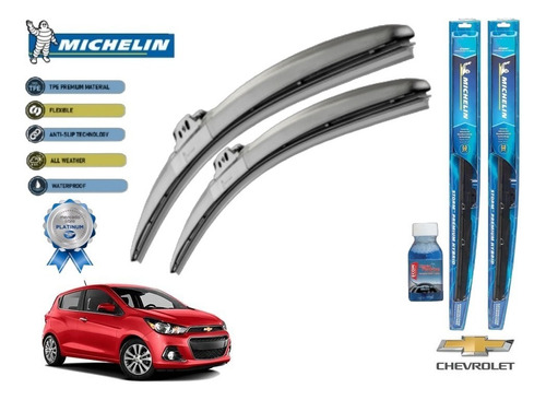 Par Plumas Limpiabrisas Chevrolet Spark 2016 A 2018 Michelin