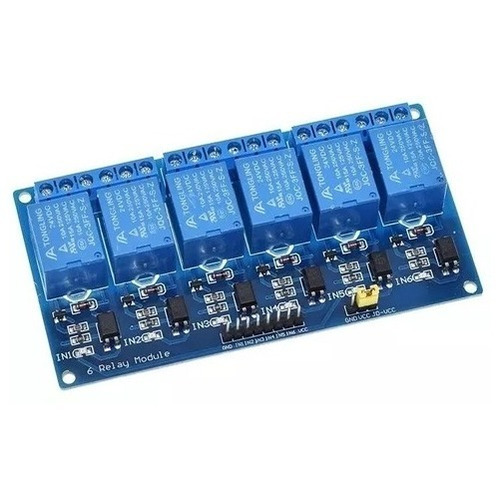 Módulo Relé 6 Canales Arduino Raspberry 24v Microcontrolador