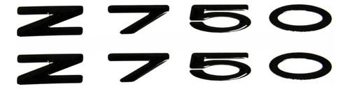 Emblema Adesivo Resinado Kawasaki Z750 Re31 Fk Cor Preto