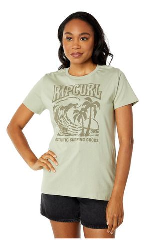 Camiseta Estándar Rip Curl Havana Wave Army Sm