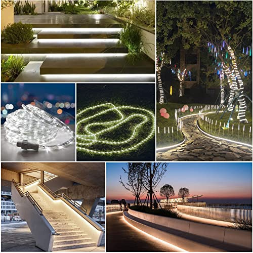 66ft 200 Led Solar Rope Lights Solar Waterproof Outdoor Rope