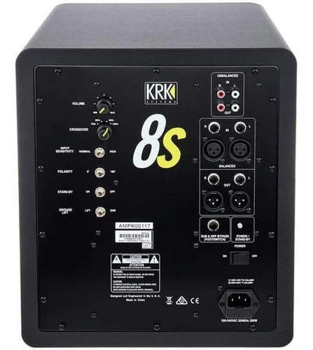 Subwoofer Activo Krk 8s2 Monitor De Estudio Activo 100 Watts