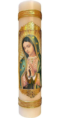 Nuestra Señora De Guadalupe Busto Vela Cirio De La Virgen De