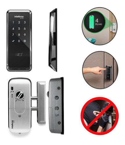 Fechadura Digital Intelbras Fd 2000 Sobrepor Senha E Cartão