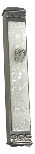 Estuche Para Mezuzah Tamara Baskin Art Glass Blanco