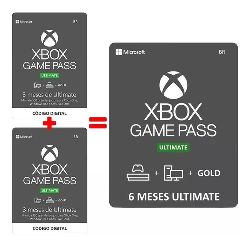 Xbox Game Pass Ultimate 6 Meses Assinatura - 25 Dígitos Xbox - Desconto no  Preço