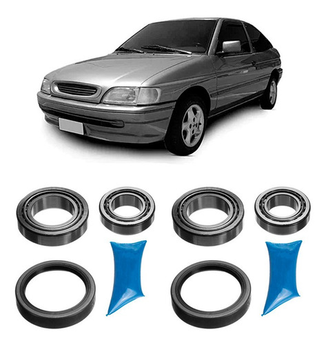 2 Kit Rolamento Roda Traseiro Escort 1.8 8v 16v 94 95 96