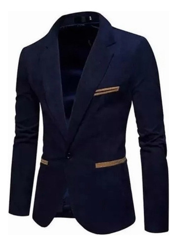 Blazer De Hombre Slim Fit De Pana Sólida