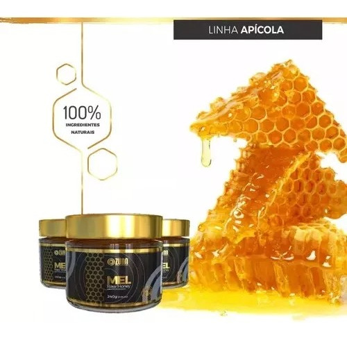 Kit Com 4 Unid Mel Raw Honey Zunn 1kg Cada Não Pasteurizado.
