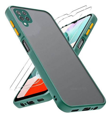 Funda Case Silicona Para Galaxy A12 A22 A32 A52 + 2 Mica