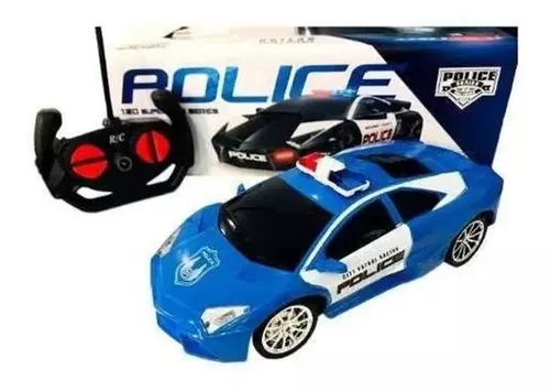Carrinho Controle Remoto Grande Super Carro Policia Sport