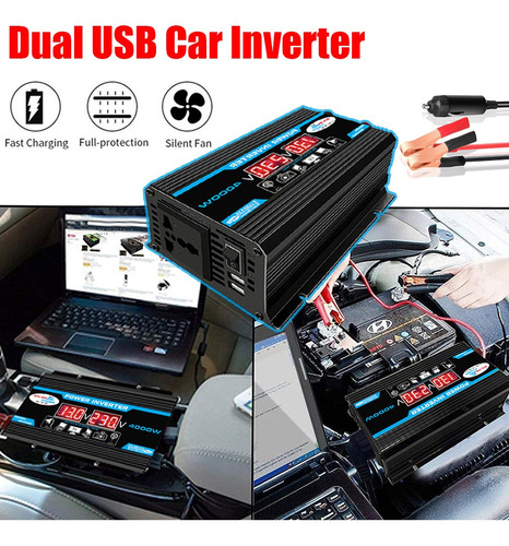 4000w Digital Inteligente Salid 12v-220v Inversor De Coche