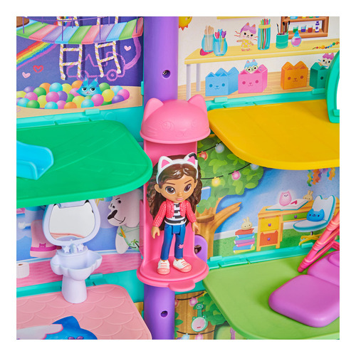 Casa De Muñecas Con 2 Figuras 8 Muebles Y Sonidos