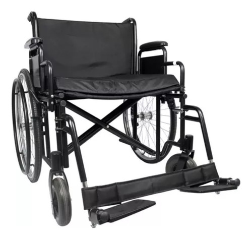 Cadeira De Rodas Dobrável 180kg Obeso Modelo D500 - Dellamed