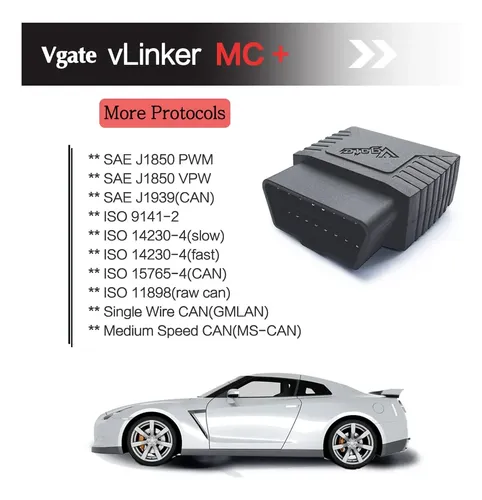 Scanner Obd2 Vgate Vlinker Mc+ Bluetooth Para Ios E Android