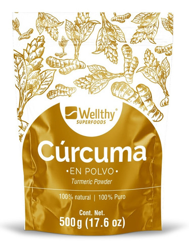 Curcuma Polvo 500g Super Foods Wellthy