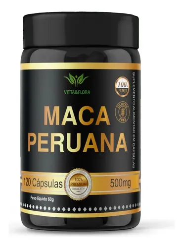 Maca Peruana Pura 120 Cápsulas Vitta & Flora Sem Sabor