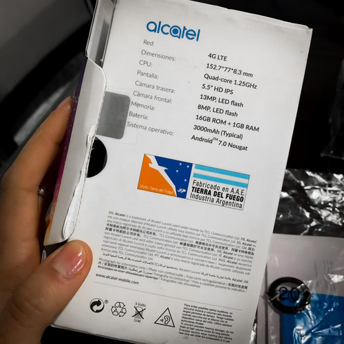 Celular Alcatel A3 Plus Completo + Funda