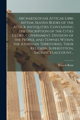 Libro Archaeologiae Atticae Libri Septem. Seaven Books Of...