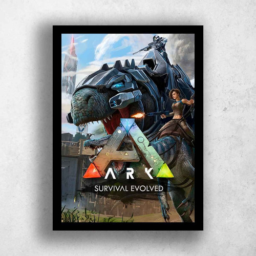 Quadros Decorativos Game Ark Survival Evolved Ark Survival Evolved 06 Preto