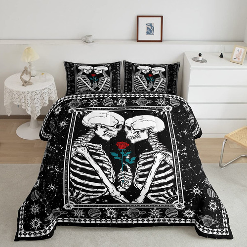 Juego De Ropa De Cama De Calavera Para Nios Y Nias, Amantes