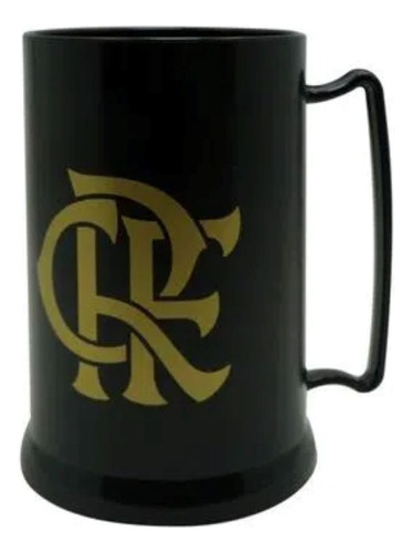 Mini Caneca Flamengocom Gel Congelante   Escudo Dourado 