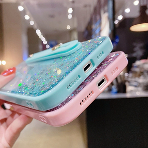 Funda Para Oppo A72 4g/a53/a32 Con Funda Protectora Y Soporte De Pulsera, Funda Transparente Brillante De Tpu Suave