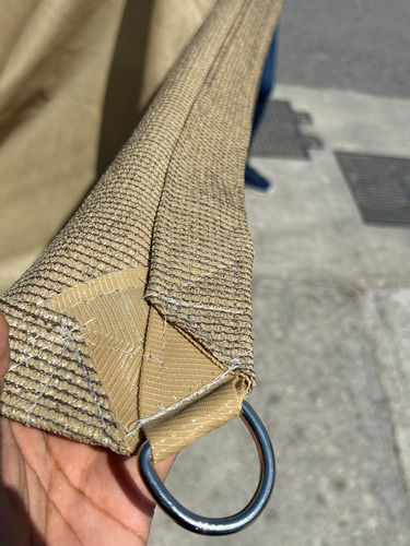 Malla Sombra 5x7 Reforzada Lista Para Colocar Raschel 90% Beige