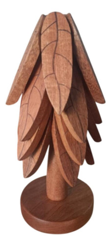 Posavasos De Madera Con Forma De , Juego De 4 Piezas