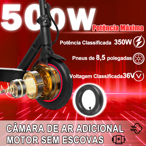 Patinete Elétrico Scooter Teesra M3 Pro,500W Patinete Elétrico,25 KM de Autonomia, Velocidade Máxima de 30 KM/H, Dobravel,Patinete Elétrico com Controle de Aplicativo Bluetooth