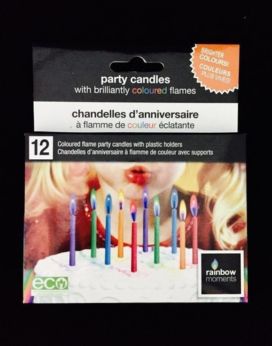 Vela Llama De Colores X 12 Unid - Vela Cumpleaños No Es Led