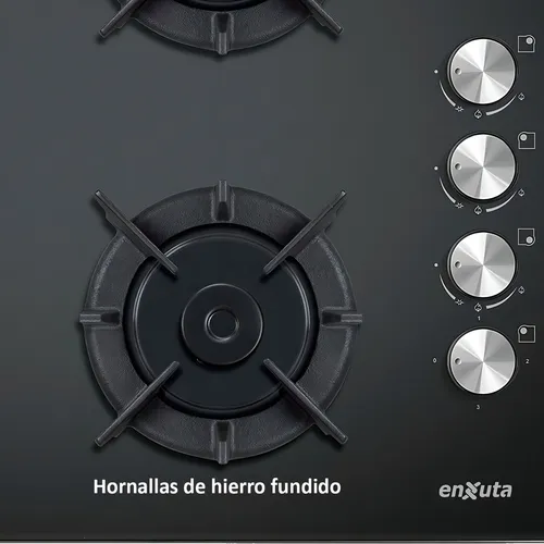 Anafe A Gas Enxuta Aenx5542ng Vidrio Color Negro Color Vidrio negro