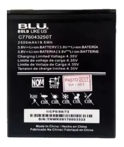 Bateria Blu Grand 5.5 Hd G030 C776043250t 2500mah