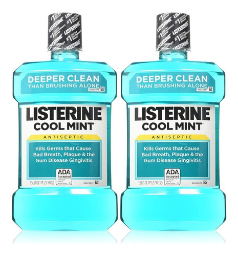 Listerine Cool Mint 1,5 Lx 2. Control De Placa Y Gingivitis.
