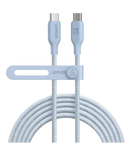 Cable Usb C A Usb C Carga Rapida Anker Bio-braided 3mts Azul