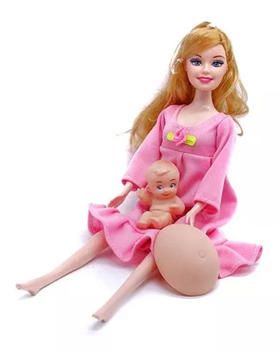 30cm boneca Barbie grávida, bebê grávida, conjunto de presente da família  para uma família de seis, brinquedos infantis